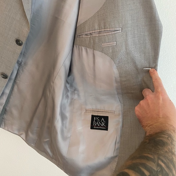 Jos. A Bank Men's Signature Collection Wool Silk Suit Blazer - 42L - Picture 4 of 9